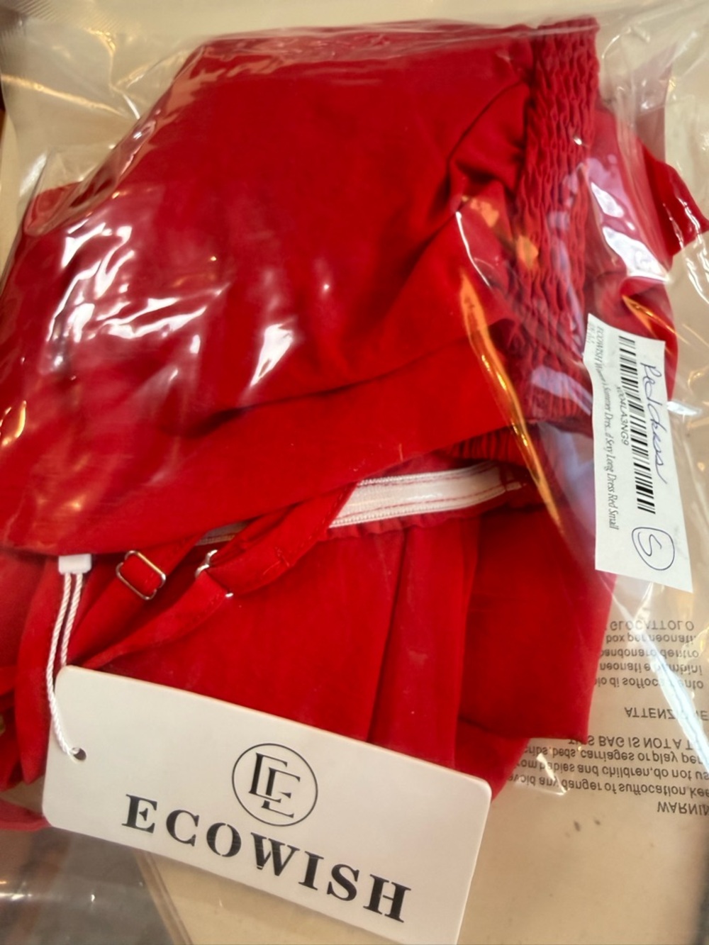 NWT Red Spaghetti Strap Tiered Maxi Dress-S - Picture 16 of 16